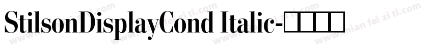 StilsonDisplayCond Italic字体转换